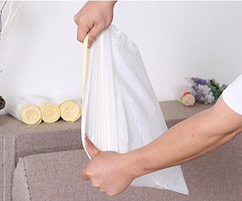 Trash Bags,Garbage Bags,5 Gallon Trash Can Liners Bags, Drawstring Kitchen Bags, Wastebasket Bags with Drawstring Handles by Meleg Otthon, 90 Count (Drawstring) - Thumbnail 2