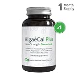 Natural Calcium and Magnesium Supplement - AlgaeCal Plus (90 Capsules) - All-Natural, USDA Certified Organic Algae - 3 Vitamins and 73 Trace Minerals Aid in Restoring Strong and Healthy Bones