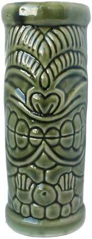 Ceramic Tiki mug Smile Green 13,5 oz, buy ceramic tiki mug, Polynesian Mug, Hawaiian Mug, tiki mug us
