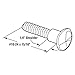 Prime-Line 651-0463 #10-24 x 15/16 In. Chrome One Way Shoulder Screw (100 Pack)