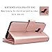 Njjex Luxury Wallet Case for Galaxy Note 9 - PU Leather, 9 Card Slots, Detachable, Kickstand, Magnetic Phone Cover with Wrist Strap - Rose Gold