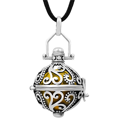 Eudora Harmony Bola Angel Caller Flower Cage & 18mm Chimes Ball Pregnant Pendant with 45