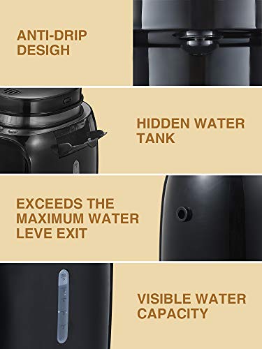 Yabano Filterkaffeemaschine, 2 IN 1 Grind und Brew Kaffeemaschine mit Mahlwerk, Timer, doppeltes Bohnenfach, Auto Warm… – Bild 7