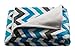 Berlando- Chevron Baby Blanket, Blue and Gray, Ultra-Soft Baby boy Blanket, 1 Ranked in Baby Blankets for Boys, Minky Baby Blankets, Stroller Blanket, Ideal Baby Shower Gift, 100% Polyester