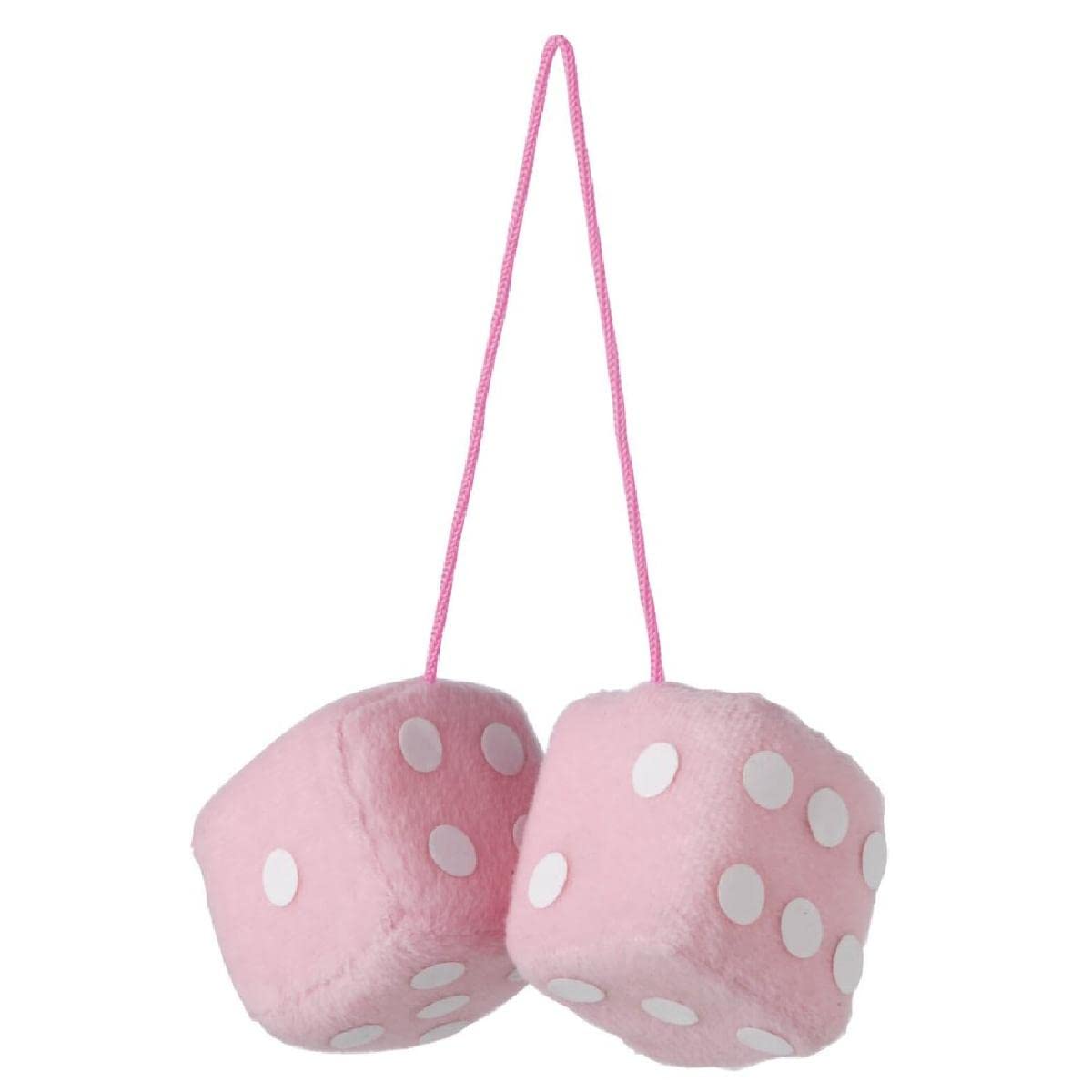 SUMEX DADOSPK Car Hanging Furry Dice 7 x 7 cm - Pink