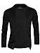 uxcell Men's Father's Day Notched Lapel Long Sleeve Single Button Closure Blazer One Button Black M (US 40)