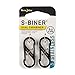 Nite Ize Size-1 S-Biner Dual Carabiner, Stainless-Steel, Black, 2-Pack primary
