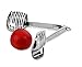 i Kito Tomato Lemon Slicer Holder Round Fruits Onion Shreader Cutter Guide Tongs with Handle Kitchen Cutting Potato Lime Food Stand Stainless Steel