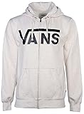 Vans Men's Classic Logo Full Zip Skateboarding Hoodie-Oatmeal Heather-Large