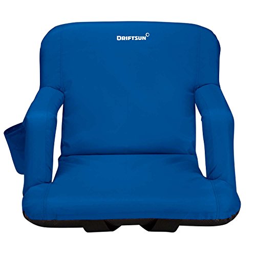 Driftsun Foldable Reclining Stadium Seat Reclining Bleacher Chair with Back Support for
