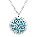 Jenia Tree of Life Essential Oil Diffuser Necklace - Aromatherapy Pendant Stainless Steel Locket Fragrance Jewelry for Women, Kids, Child, Men, Teen Girls Gifts