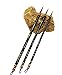 Easyou Hu Brush Chinese Brush for Regular Running Script of Calligraphy and Figure Flower Drawing Pure Wolf Hair(Weasel) 3pcs/pack(Size:L+M+S) mbdq