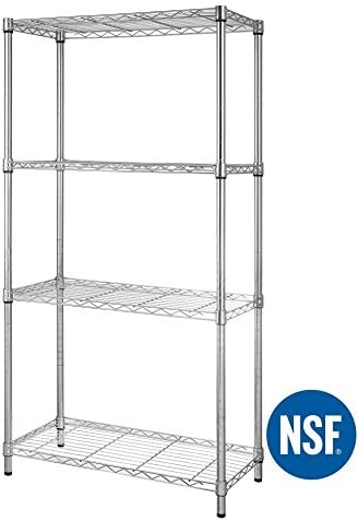 eeZe Rack ETI-006 HEAVY DUTY Steel Wire Shelving Storage Rack, NSF CERTIFIED, 30x14x60-inches (Chrome) (NEW)