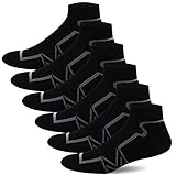 BERING Men's Performance Athletic Ankle Running Socks (6 Pair Pack)