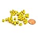 50 Six Sided D6 5mm .197 Inch Die Small Tiny Mini Miniature Yellow Dice