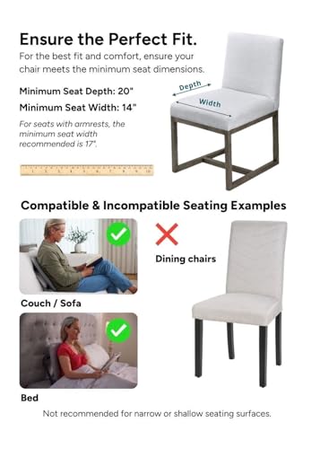READY ROCKER Ultra| Adjustable Ergonomic Portable Rocker | Back Pain Relief & Relaxation | Back & Lumbar Support for Chair | Lightweight & Portable | 4.0 Model (Dove)