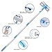 Als Ellan Professional 3 in 1 Window Squeegee with Microfiber Scrubber, 150CM Window Cleaning Kit, All Purpose Outdoor Window Glass Cleaner with Spray Head & Extension Pole for High Window (2 Pad)