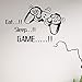 Livoty Clearnce! Eat Sleep Game Wall Stickers Boys Bedroom Letter DIY Kids Rooms Decoration Art
