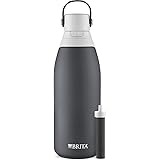 Brita Stainless Steel Water Filter Bottle, 32 oz, Carbon