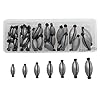 JSHANMEI-Assorted-Lead-Sinkers-Weights-Kit-with-Durable-Fishing-Tackle-Box-Rubber-Core-Sinker-Bass-Casting-Sinker-Worm-Weight-Sinker-Removable-Split-Shot-Sinker