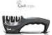Quick Cocinero Knife Sharpener, 3 Stage Professional Kitchen Knife Sharpening System with Tungsten Diamond Sharpener, Designed for Straight Edge Kitchen Ceramic, Steel Blades, Black - Knife Sharpeners