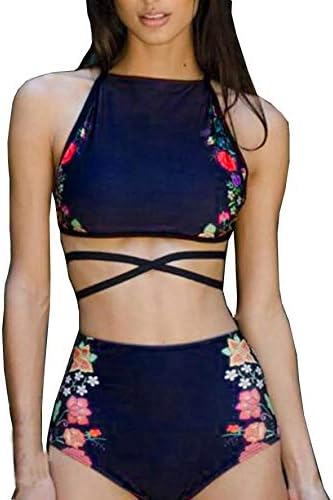 XUEJIN Print Bikini Two Piece Swimsuit Women Push-up Padded Bra Bikini Set Beachwear Siamese Swimwear Bathing Suit