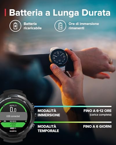 D5 Computer subacqueo, display a colori impermeabile 100m