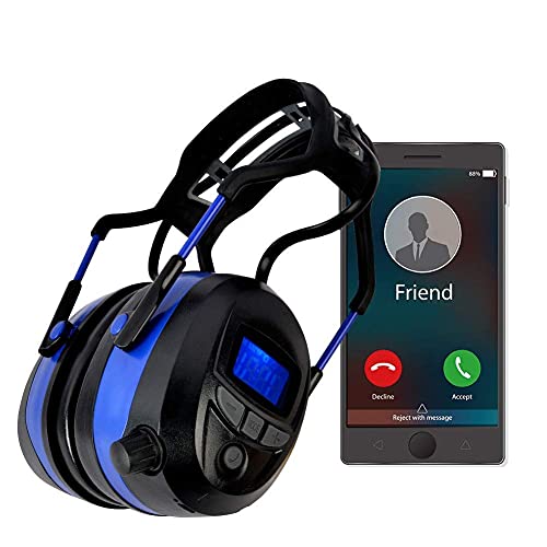 Bluetooth Radio Earmuffs For Mowing, Hearing Protection Safety Ear