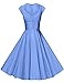 GownTown Womens Dresses Party Dresses 1950s Vintage Dresses Swing Stretchy Dresses, Light Blue, Medium