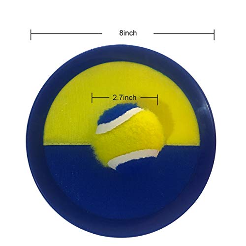 Babe Fairy Catch Ball Toss Paddle Game Set 2 Paddle,2 Balls 1 Storage Bag Kids & Adults, Outdoor Indoor (Dark Blue/Yellow)