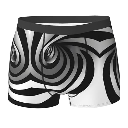 SYHEART Black And White Print Men'S Boxer Briefs With Elastic Comfort Fit Design For All-Day Wear