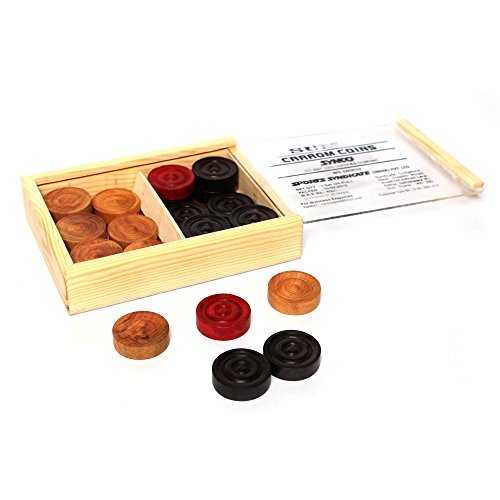 Synco Carrom Coins with Box (Sumo Carrom Coins)