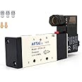 Solenoid Valve 3/8"PT Pneumatic AirTAC 4V310-10 Air 12V/24V/110V/220V Single Coil Pilot-Operated Electric 2 Position 5 Way Connection Type (4V310 PT3/8, DC24V)