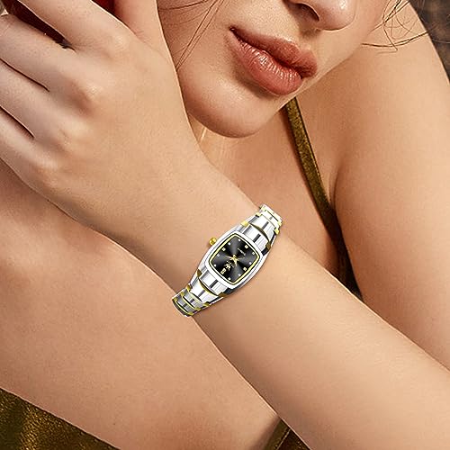 OLEVS Watches for Women Small Square Face Ladies Watches Waterproof Tungsten Steel Dainty Dress Rectangle Female Womens Wrist Watches for Small Wrists Gold/Silver/Black/Rose Gold