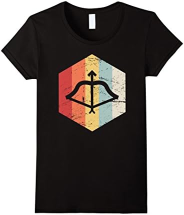 Womens Retro Astrological Sign - Sagittarius T-Shirt Large Black