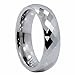 MJ 6mm Honeycomb Ring With Diamond Pattern Tungsten Carbide Wedding Band