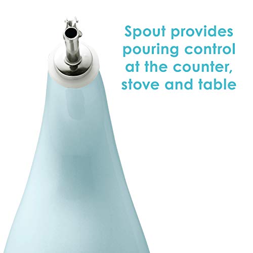 Rachael Ray Solid Glaze Ceramics EVOO Olive Oil Bottle Dispenser with