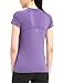 BALEAF Women's Short Sleeve Cool Feeling Running Shirt Mesh Back Heather Purple Size L