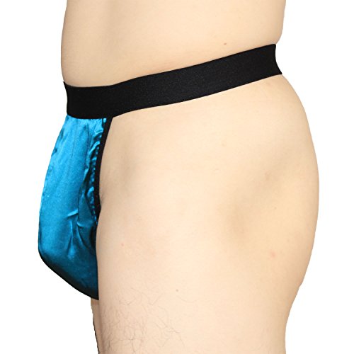 Lot 3Pcs Sexy Silk Underwear Men'S Thong Wide Elastic Waistband[USXXL
