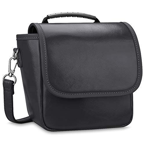 Fintie Carrying Case Compatible with Polaroid Originals OneStep 2 VF Instant Film Camera - Premium Vegan Leather Travel Bag Soft Pouch w/Removable Strap & Pocket (Black)