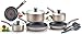 T-fal C067SC Metallics Nonstick Thermo-Spot Heat Indicator Cookware Set, 12-Piece, Bronze
