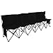 Yaheetech Portable 6 Seats Sport Sideline Folding Bench Soccer Team Bench with Sidebag and Carry Bag, 600D Oxford Double Layer Fabric, Black