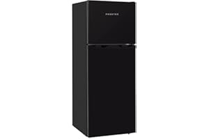 Frestec 4.7 CU' Refrigerator, Mini Fridge with Freezer, Compact Refrigerator, Small Refrigerator with Freezer, Top Freezer, Adjustable Thermostat Control, Door Swing, Black (FR 472 BK)
