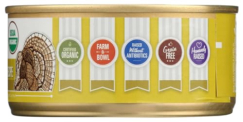 TENDER AND TRUE PET FOOD ORGANIC TURKEY & LIVER CAT FOOD, 156 GR