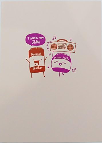 SnorgCards - That's My JAM! Happy Birthday Greeting Card w/ Peanut Butter &amp; Jelly - Cute / Funny "Just spreadin' the love"