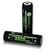 18650 Rechargeable Lithium Ion Batteries – EcoGear FX Long Lasting, High Performance 3.7V 3000mAh Li-ion 2 Pack with Protection Circuit Board (PCB) – (Only for LED Flashlights)