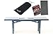 Econo High Portable Folding Travel Footrest with New Ionized Silicone Massage Plus Bundle Package! (Navy Blue)