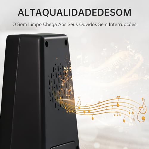 Metrônomo digital VEDO com temporizador, contagem vocal em inglês, operação um toque e display colorido fácil leitura Metrônomo eletrônico com controle volume para piano, guitarra, bateria e violino