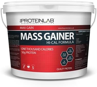The Protein Lab 4 kg Strawberry High Calorie Mass Gainer