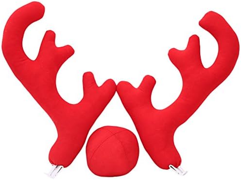 Junda Christmas Reindeer Car Costume Reindeer Vehicle Costume Vehicle Car Decorations Reindeer Antler Costume Kit Large